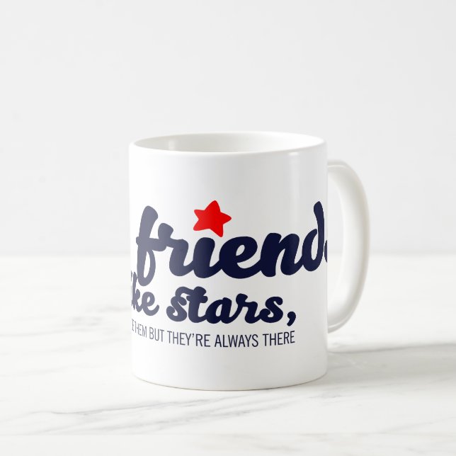 Caneca De Café Bons amigos são como estrelas (Frente Esquerda)