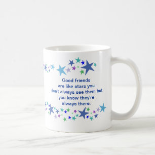 Caneca De Café Bons Amigos são como Estrelas Citação Divertida