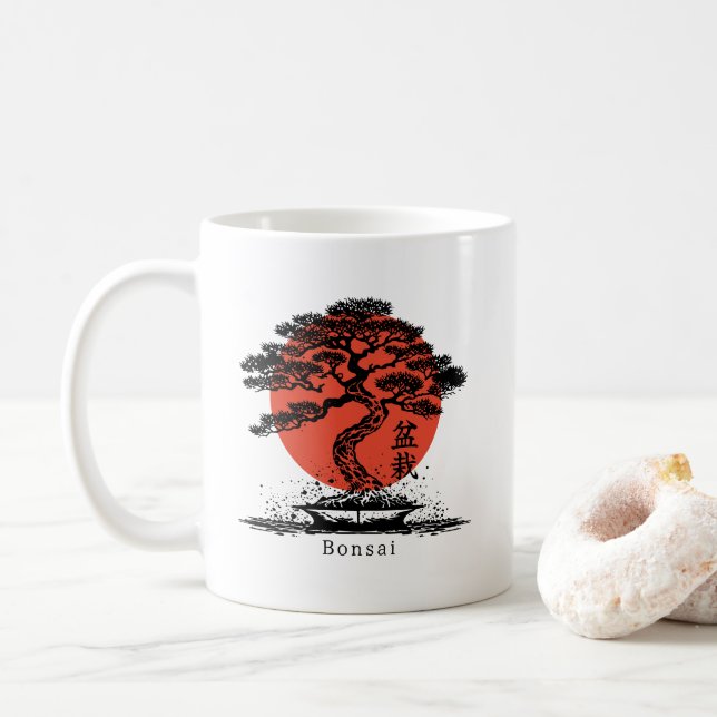Caneca De Café Bonsai Japan Personalizado (Com Donut)