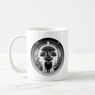 Caneca De Café Bonsai Mind: Uma Fusão De Plantas Surreais Fishe