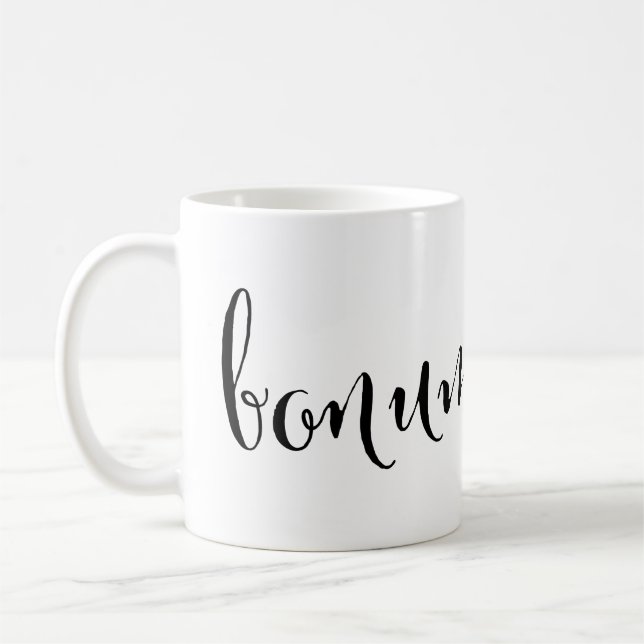 Caneca De Café bonum mané Bom dia Latim Mug (Esquerda)