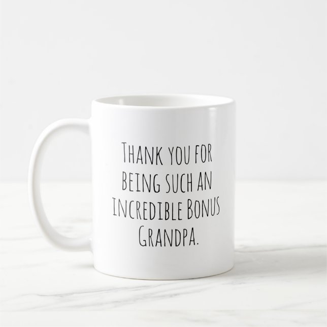 Caneca De Café Bonus Grandpa Gratitude Heartwarming Gift  (Esquerda)