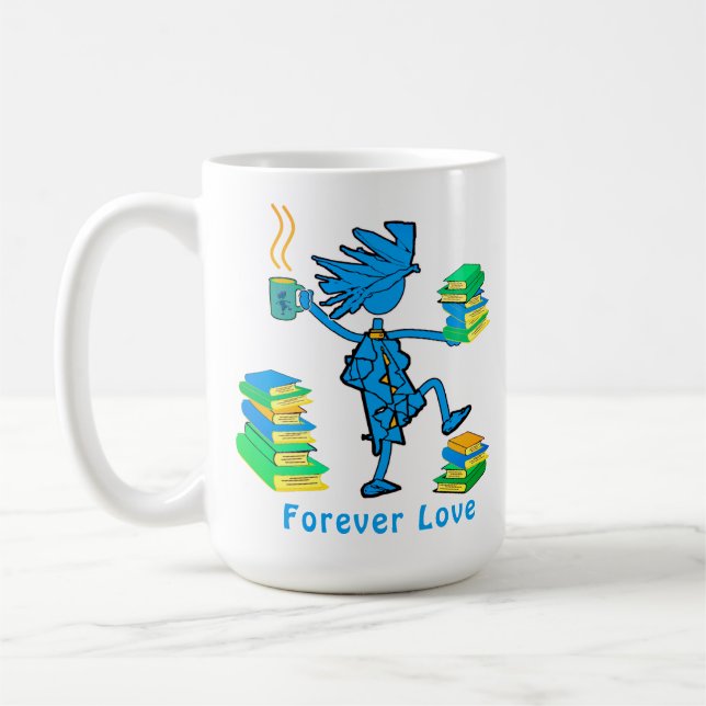 Caneca De Café Bônus mãe! Love Livros Coffee Mug (Esquerda)