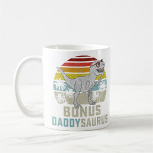 Caneca De Café Bonus Pai Saurus T Rex Daddysaurus Stepdad Match