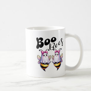 Caneca De Café Boo Bees Fantasma Abelhas Halloween Furiosas Mulhe