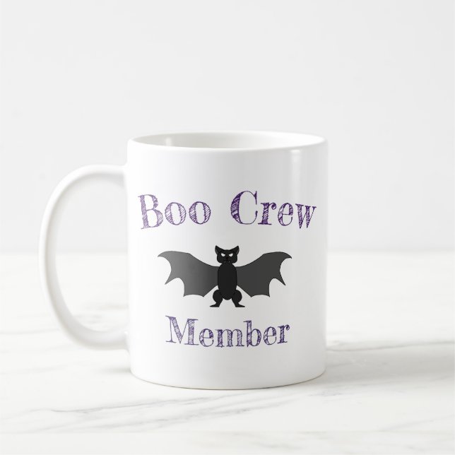 Caneca De Café Boo Crew Cartoon Bat Halloween Mug (Esquerda)