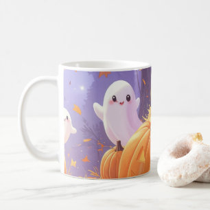 Caneca De Café Boo de Halloween Roxo