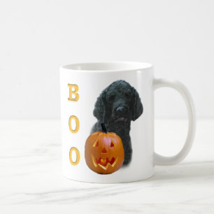 Caneca De Café Boo de Poodle Revestido Negro