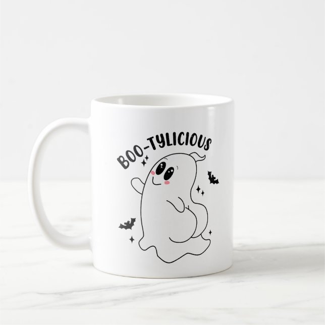 Caneca De Café Boo - Dia de as Bruxas engraçado típico (Esquerda)
