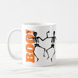 Caneca De Café BOO! Halloween Dancing Skeletons