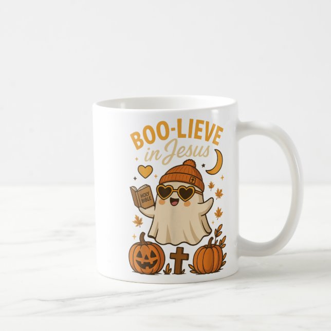 Caneca De Café Boo-lieve em Jesus (Direita)
