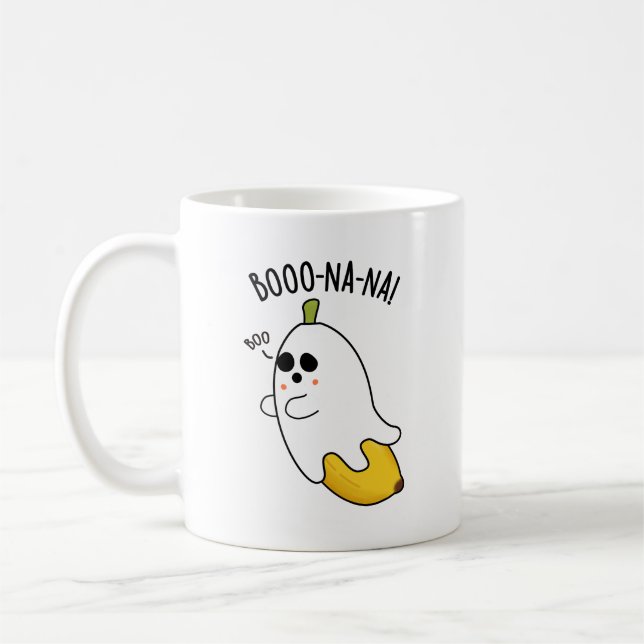 Caneca De Café Boo-nana Funny Ghost Banana Pun (Esquerda)