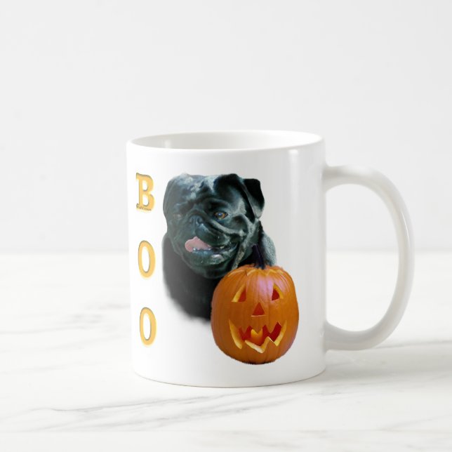 Caneca De Café Boo preto revestido (Direita)