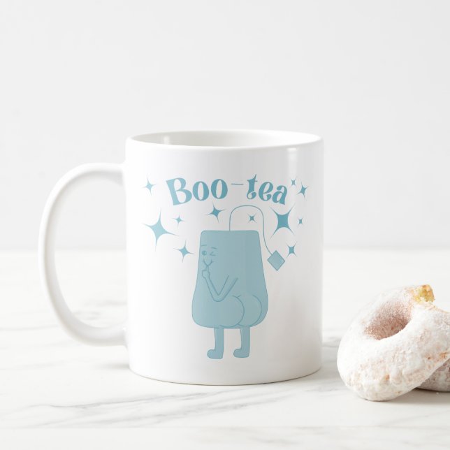 Caneca De Café Boo-tea Booty Funny Tea Cerâmica Mug 11oz (Com Donut)