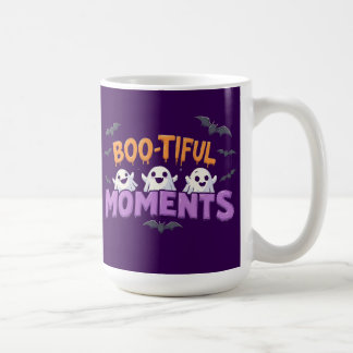 Caneca De Café Boo-Tiful Moments Cute Halloween Ghosts and Bats