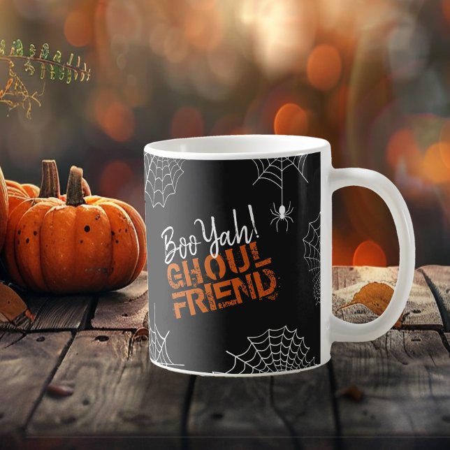 Caneca De Café Boo Yah Ghoul Friend Halloween ID684 (Criador carregado)