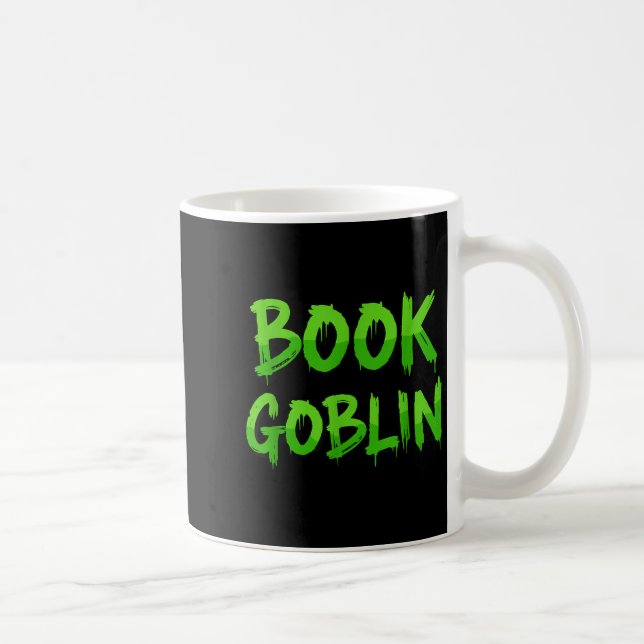 Caneca De Café Book Goblin Funny Reading Or Writing School Studen (Direita)