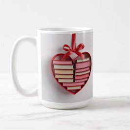 Caneca De Café Book Lover Red Heart Shaped Gift Box Classic Mug