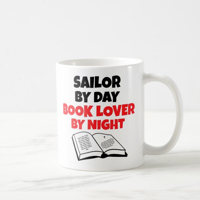 Caneca De Café Book Lover Sailor (Direita)
