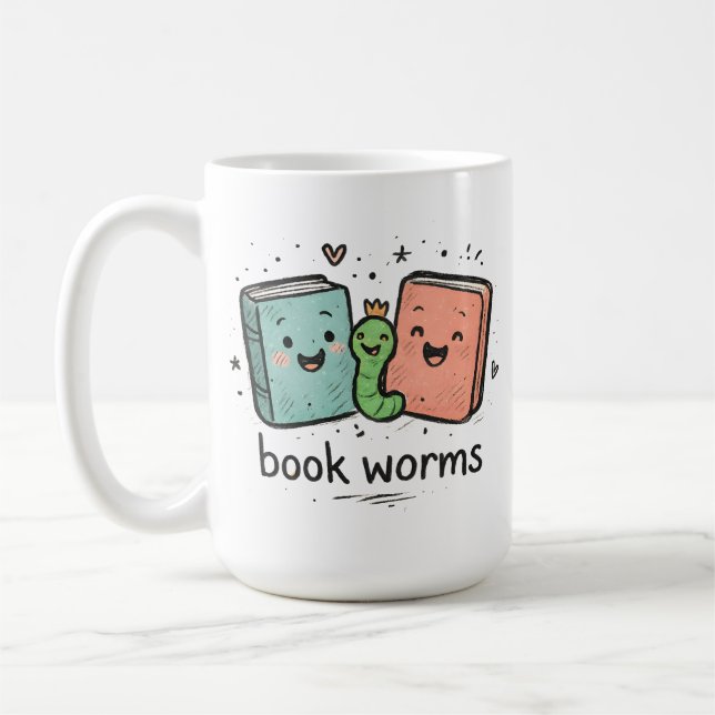 Caneca De Café Book Worms (Esquerda)