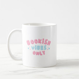 Caneca De Café Bookish Vibes Apenas Grátis Tipografia