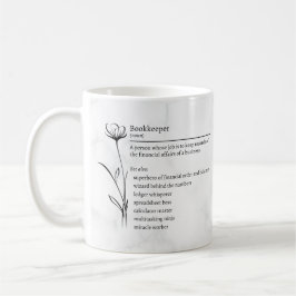 Caneca De Café Bookkeeper Definition Funny Sinônimos Mug