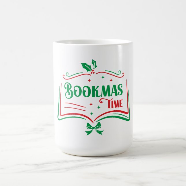 Caneca De Café Bookmas Time Reading Book Lover Holiday Print Appa (Centro)