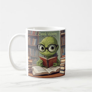 Caneca De Café Bookworm
