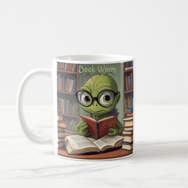Caneca De Café Bookworm (Esquerda)