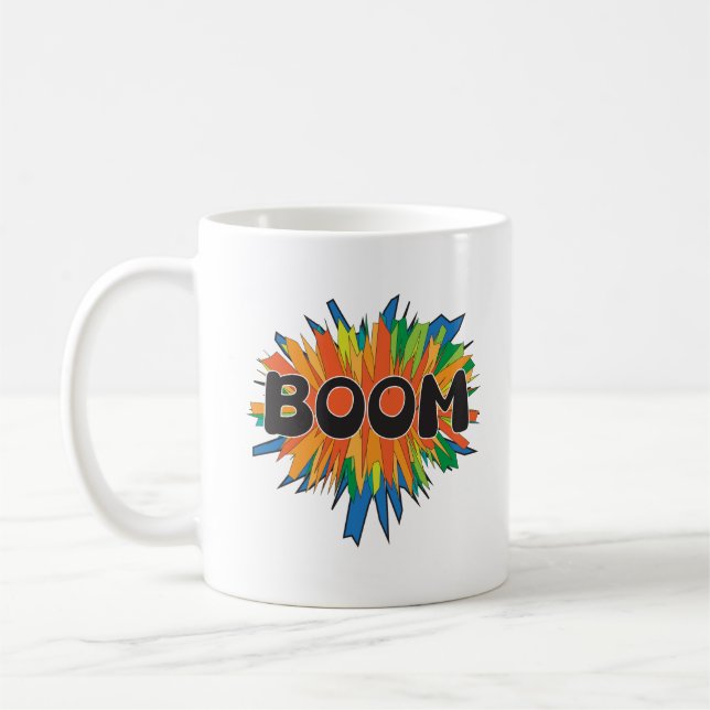 Caneca de Café Boom Comic Pop Art Explosion (Esquerda)