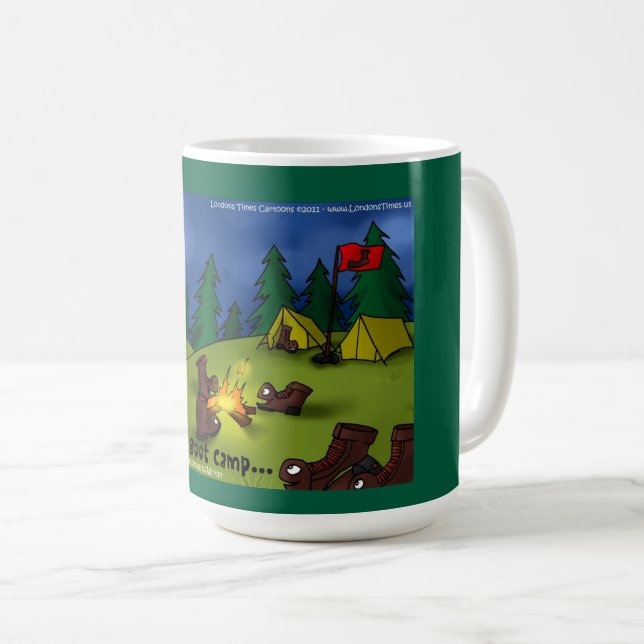 Caneca De Café Boot Campfire Tales: A Sole-ful Retreat (Frente Esquerda)