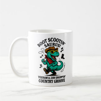 Caneca De Café Boot Scootin' Saurus!