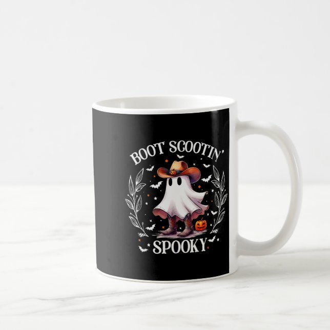 Caneca De Café Boot Scootin Soky Retro Western Funny Halloween Cu (Direita)