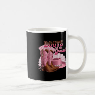 Caneca De Café Boots No Chão, Boot Cowgirl Rosa Western Cou
