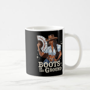 Caneca De Café Boots No Chão Linedance Black Cowgirl Melani
