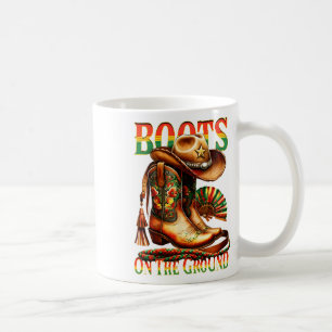 Caneca De Café Boots On Ground Boot Juneteenésimo Negra Cowgirl