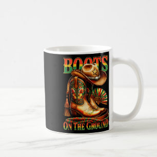 Caneca De Café Boots On Ground Boot Juneteenésimo Negra Cowgirl