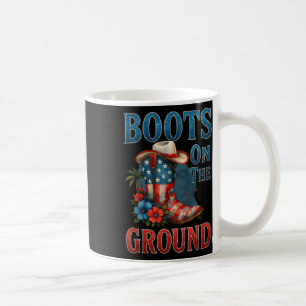 Caneca De Café Boots On Ground Cowgirl 4 De Julho All Americ