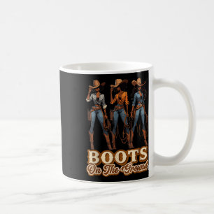 Caneca De Café Boots On The Ground Junécimo Negra Cowgirl