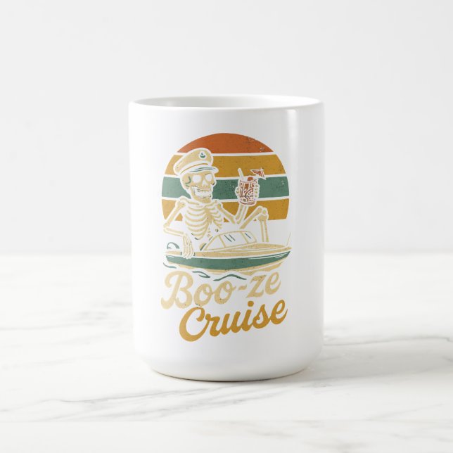 Caneca De Café "Booze Cruise" - Capitão de Barco de Esqueleto Eng (Centro)
