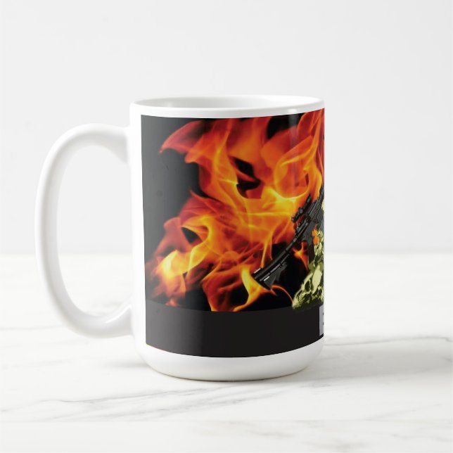 CANECA DE CAFÉ BOPE CAVEIRA NO INFERNO (Esquerda)