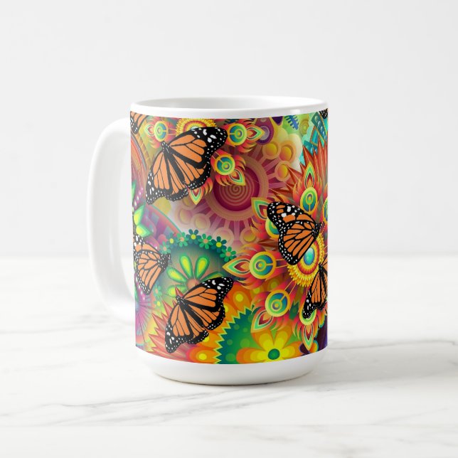 Caneca De Café Borboleta (Frente Esquerda)