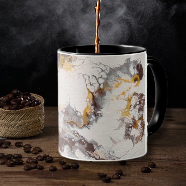 Caneca De Café Borboleta - acrílico abstrato (Criador carregado)