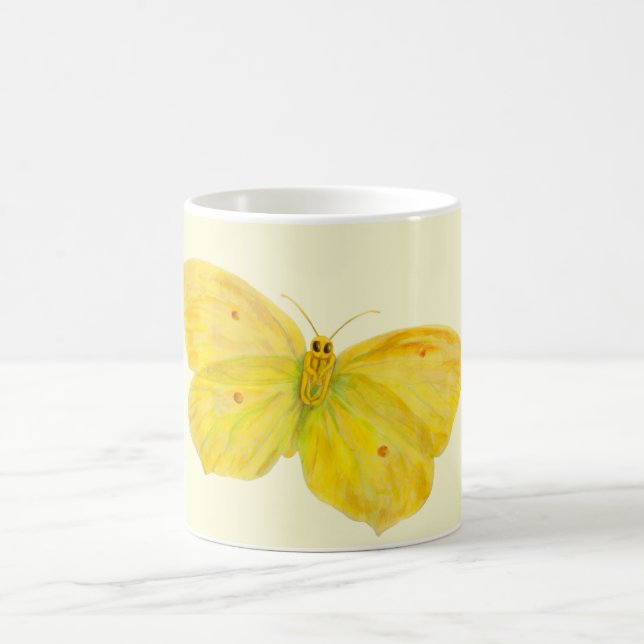 Caneca De Café Borboleta amarela Brilho comum (Centro)