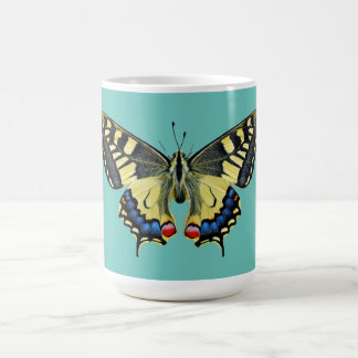 Caneca De Café Borboleta amarela e preta    