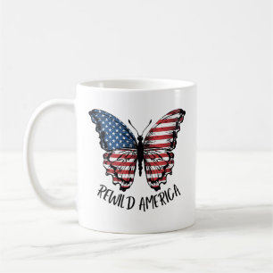 Caneca De Café Borboleta Americana Patriótica