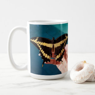 Caneca De Café Borboleta Anormal Amarelo Gigante