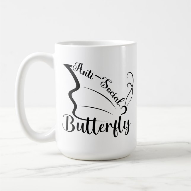 Caneca De Café Borboleta antissocial (Esquerda)