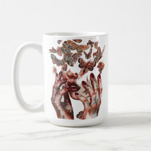 Caneca De Café Borboleta Artística Transformação Mug