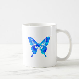Caneca De Café Borboleta Azul